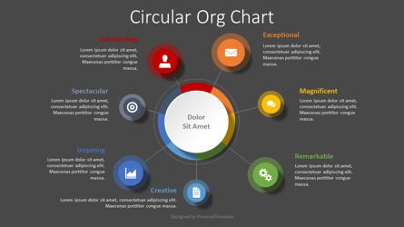 Circular Org Diagram, Slide 2, 08428, Organizational Charts — PoweredTemplate.com