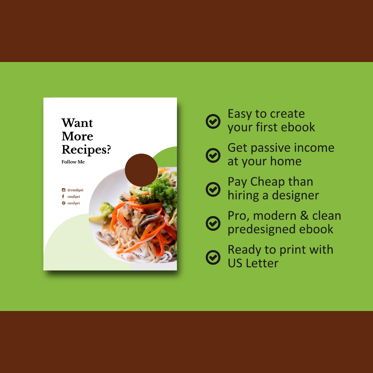 Diet today recipe ebook print template, Deslizar 8, 08433, Modelos de Apresentação — PoweredTemplate.com