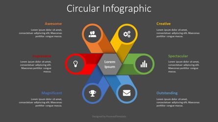 Circular Infographic, スライド 2, 08441, インフォグラフィック — PoweredTemplate.com
