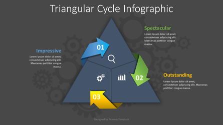 Triangular Cycle Infographic, Deslizar 2, 08442, Diagramas de Processo — PoweredTemplate.com