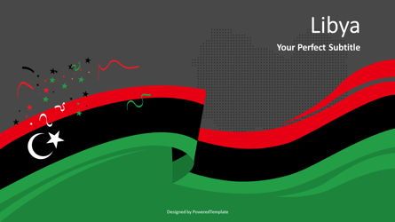 Festive Flag of Libya, Dia 2, 08446, Presentatie Templates — PoweredTemplate.com