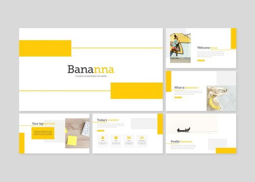Bananna - Creative Google Slide Business Template, Dia 2, 08448, Businessmodellen — PoweredTemplate.com