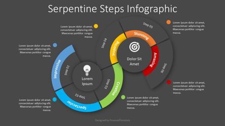 Serpentine Steps Flow Process, Deslizar 2, 08458, Infográficos — PoweredTemplate.com