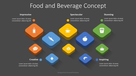 Food and Beverage Concept, Dia 2, 08465, Infographics — PoweredTemplate.com