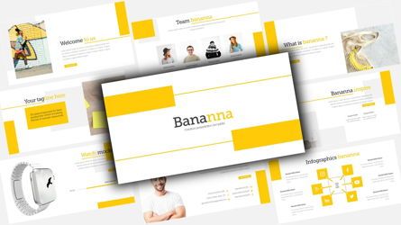 Bananna - Creative Business PowerPoint Template, PowerPoint Template, 08475, Business Models — PoweredTemplate.com