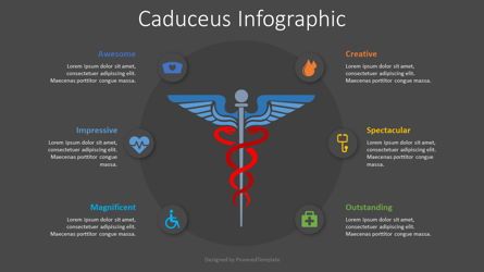 Caduceus Infographic, Diapositiva 2, 08477, Diagramas y gráficos médicos — PoweredTemplate.com