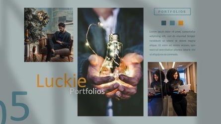 Luckie - Creative Professional Business PowerPoint Template, Folie 17, 08479, Präsentationsvorlagen — PoweredTemplate.com