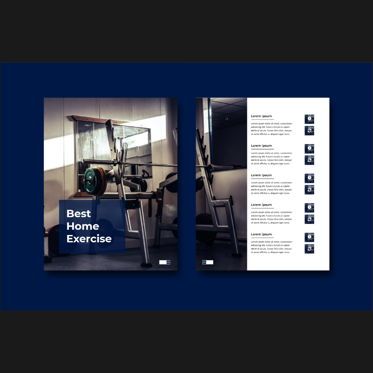 Stay healthy at home fitness ebook template, スライド 3, 08480, インフォグラフィック — PoweredTemplate.com
