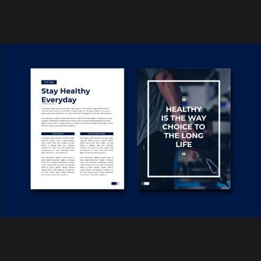 Stay healthy at home fitness ebook template, 슬라이드 5, 08480, 인포메이션 그래픽 — PoweredTemplate.com