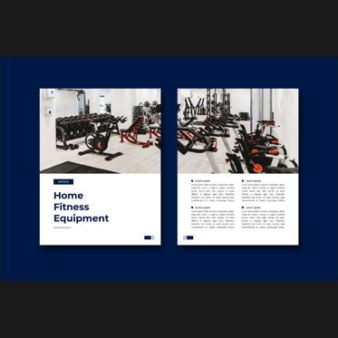 Stay healthy at home fitness ebook template, スライド 6, 08480, インフォグラフィック — PoweredTemplate.com