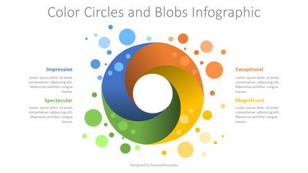 Colored Blobs Infographic, Gratis Google Presentaties-thema, 08487, Figuren — PoweredTemplate.com