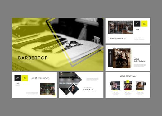Barberpop - Creative Google Slide Business Template, Dia 2, 08488, Businessmodellen — PoweredTemplate.com