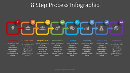 8 Step Process Infographic, Deslizar 2, 08493, Diagramas de Processo — PoweredTemplate.com
