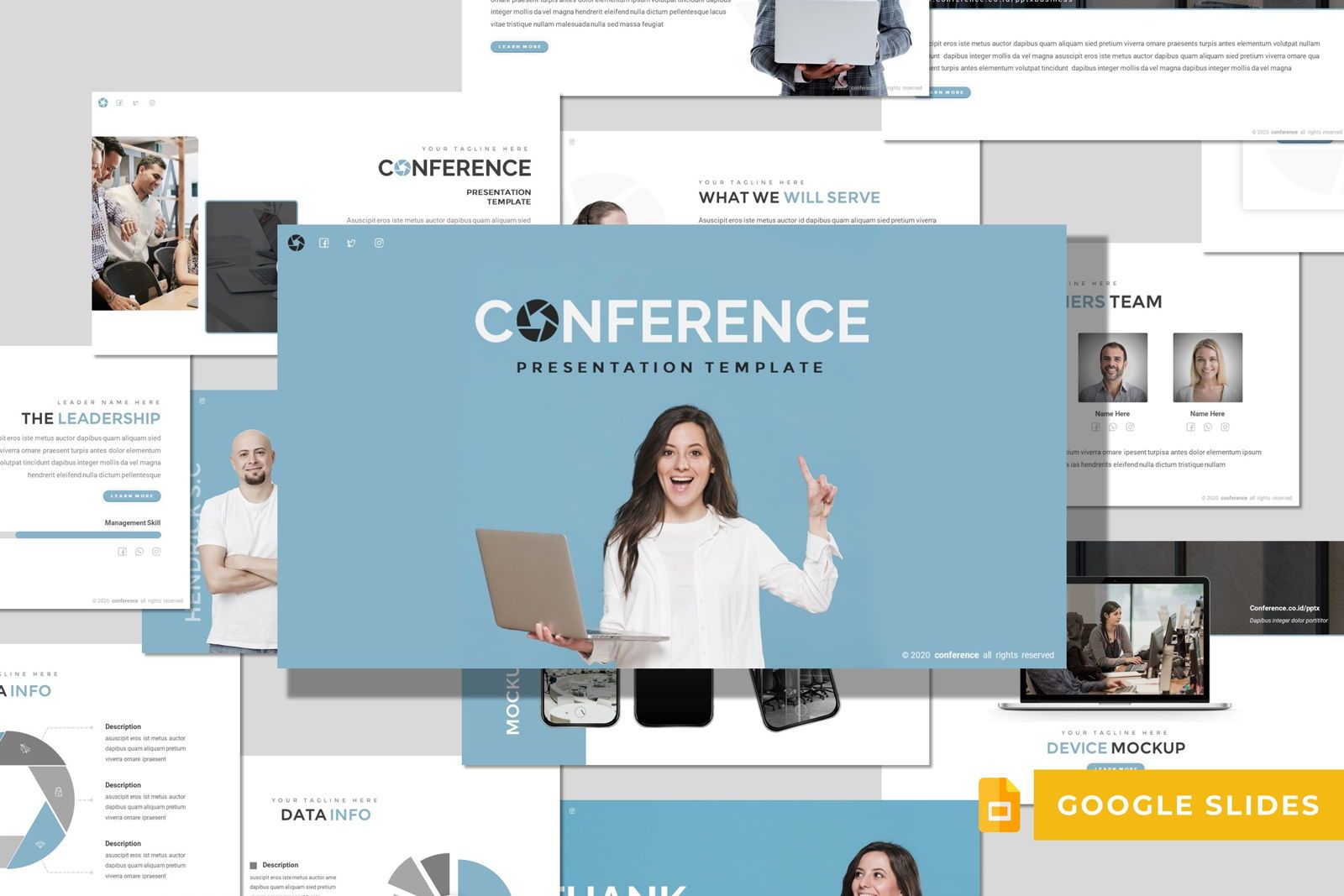 Conference Google Slides Template  Template Presentasi  78118