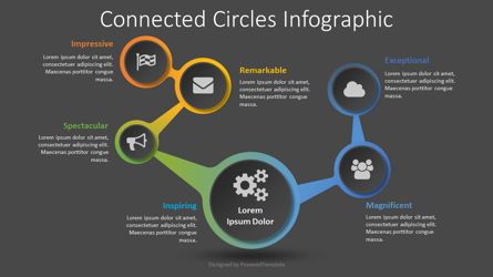 Connected Circles Infographic, スライド 2, 08514, インフォグラフィック — PoweredTemplate.com