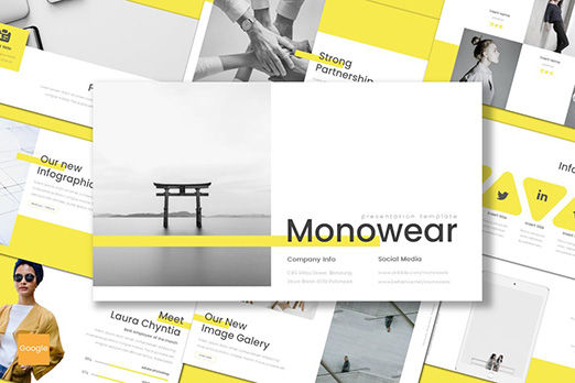 Monowear - Google Slides Template, Google Slides Theme, 08518, Presentation Templates — PoweredTemplate.com