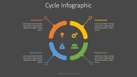 4 Step Cycle Infographic, スライド 2, 08520, インフォグラフィック — PoweredTemplate.com