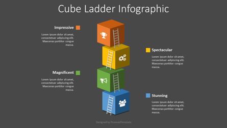 Cube Ladder Infographic, Deslizar 2, 08536, Infográficos — PoweredTemplate.com
