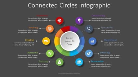 10 Connected Circles Diagram, Slide 2, 08539, Infografis — PoweredTemplate.com