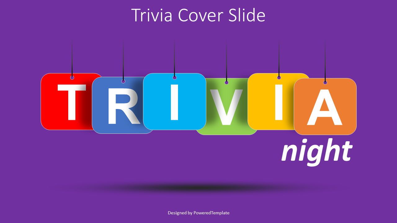 Trivia Night Cover Slide - Free Presentation Template for Google Pertaining To Trivia Powerpoint Template