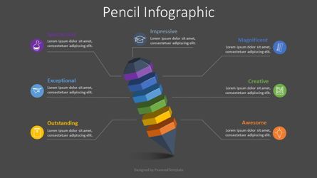 Layered Pencil Infographic, Dia 2, 08552, Educatieve Grafieken en Diagrammen — PoweredTemplate.com