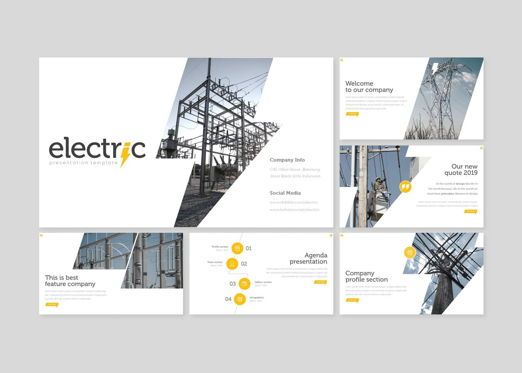 Electric - PowerPoint Template, Diapositiva 2, 08556, Plantillas de presentación — PoweredTemplate.com