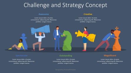 Challenge and Strategy Concept, Diapositive 2, 08558, Infographies — PoweredTemplate.com