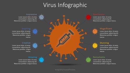 Virus with Syringe Infographic, Dia 2, 08572, Medische Diagrammen en Grafieken — PoweredTemplate.com
