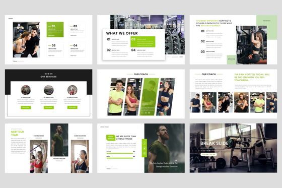 Sport - Fitness Business Workout Google Slide Template, Diapositive 3, 08577, Modèles de présentations — PoweredTemplate.com