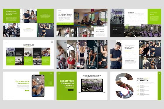 Sport - Fitness Business Workout Google Slide Template, 幻灯片 4, 08577, 演示模板 — PoweredTemplate.com
