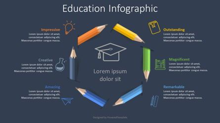 Colored Pencils Infographic, Dia 2, 08587, Educatieve Grafieken en Diagrammen — PoweredTemplate.com