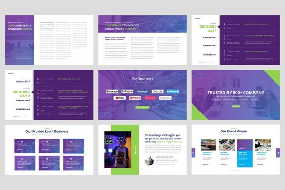 Conference - Event Business PowerPoint Template, スライド 3, 08601, プレゼンテーションテンプレート — PoweredTemplate.com