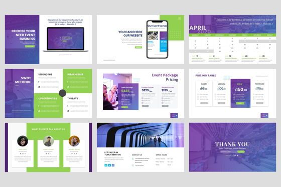 Conference - Event Business PowerPoint Template, スライド 5, 08601, プレゼンテーションテンプレート — PoweredTemplate.com