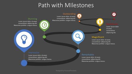 Path with Milestones, Slide 2, 08617, Stage Diagrams — PoweredTemplate.com
