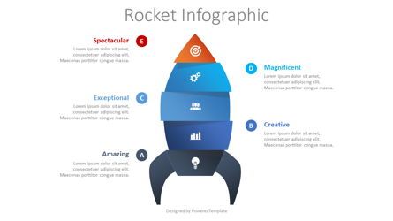 Spaceship Infographic, Gratis Modello PowerPoint, 08638, Infografiche — PoweredTemplate.com