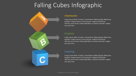 Falling Cubes Infographic, スライド 2, 08644, 教育＆トレーニング — PoweredTemplate.com
