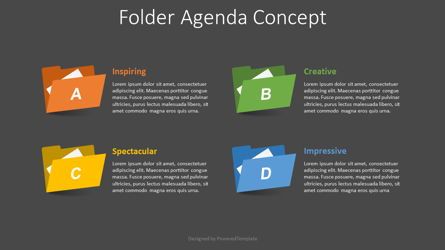 Folder Agenda Concept, 슬라이드 2, 08659, 인포메이션 그래픽 — PoweredTemplate.com