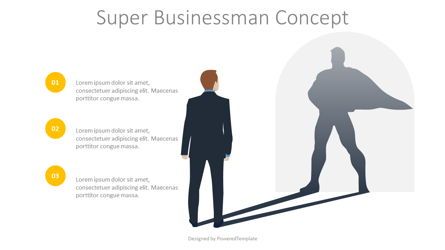 Super Businessman Concept, Diapositiva 2, 08665, Plantillas de presentación — PoweredTemplate.com