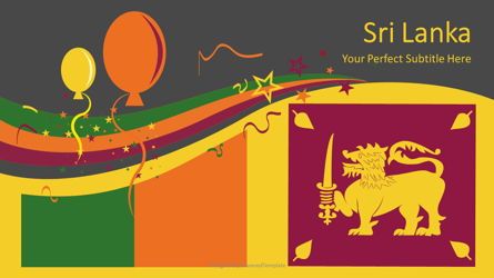 Sri Lanka Festive Flag, Dia 2, 08675, Presentatie Templates — PoweredTemplate.com