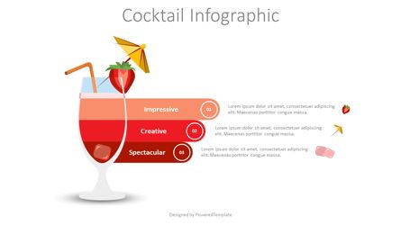 Cocktail Infographic, Deslizar 2, 08678, Infográficos — PoweredTemplate.com