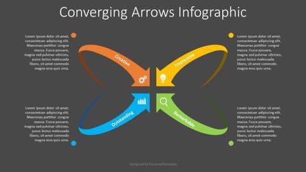 Converging Arrows Infographic, スライド 2, 08687, プロセス図 — PoweredTemplate.com