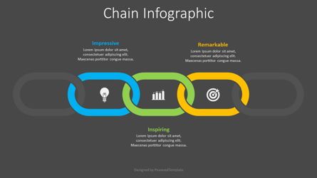 3 Part Chain Infographic, Deslizar 2, 08691, Diagramas de Etapas — PoweredTemplate.com