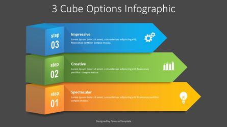 3 Cube Options Infographic, Deslizar 2, 08697, Infográficos — PoweredTemplate.com
