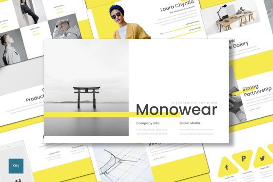 Monowear - Keynote Template, Modele Keynote, 08702, Modèles de présentations — PoweredTemplate.com