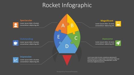 Puzzle Rocket Infographic, Deslizar 2, 08709, Diagramas em Puzzle — PoweredTemplate.com