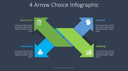 4 Arrow Choices Infographic, Deslizar 2, 08715, Infográficos — PoweredTemplate.com