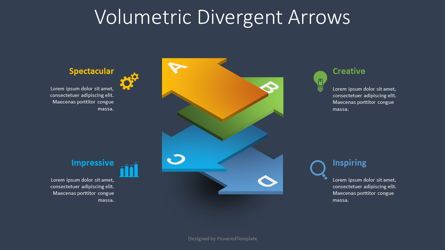Volumetric Divergent Arrows, Slide 2, 08718, Infographics — PoweredTemplate.com