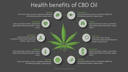 Health Benefits CBD Oil Infographic, Slide 2, 08721, Medical Diagrams and Charts — PoweredTemplate.com