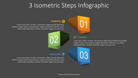 3 Isometric Steps Infographic, 幻灯片 2, 08724, 信息图 — PoweredTemplate.com