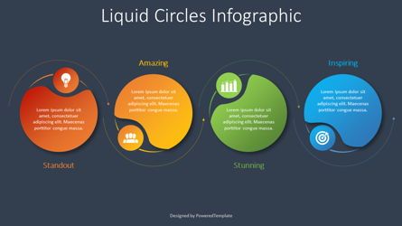 Liquid Circles Infographic, スライド 2, 08729, インフォグラフィック — PoweredTemplate.com